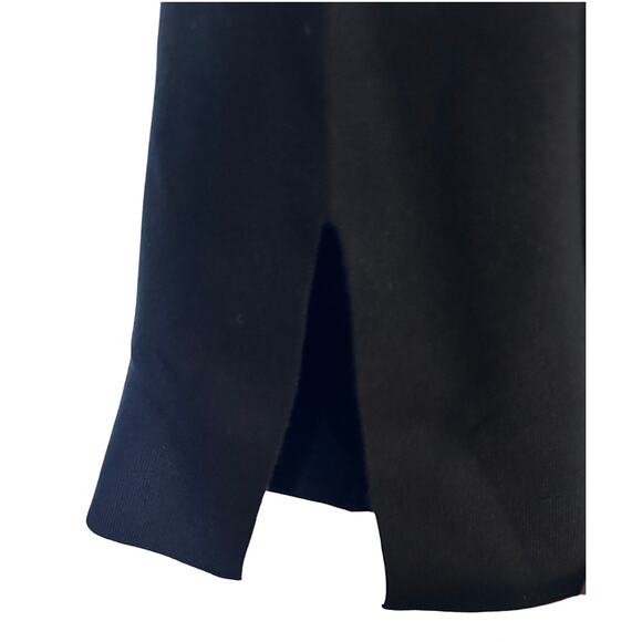 NWT Monrow Sweater Pants Knit Wide Leg Pants w/ Ankles Slits Black Size XS - Picture 10 of 14